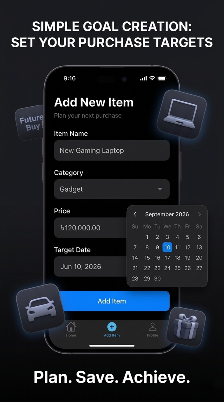 Future Buy add item screenshot